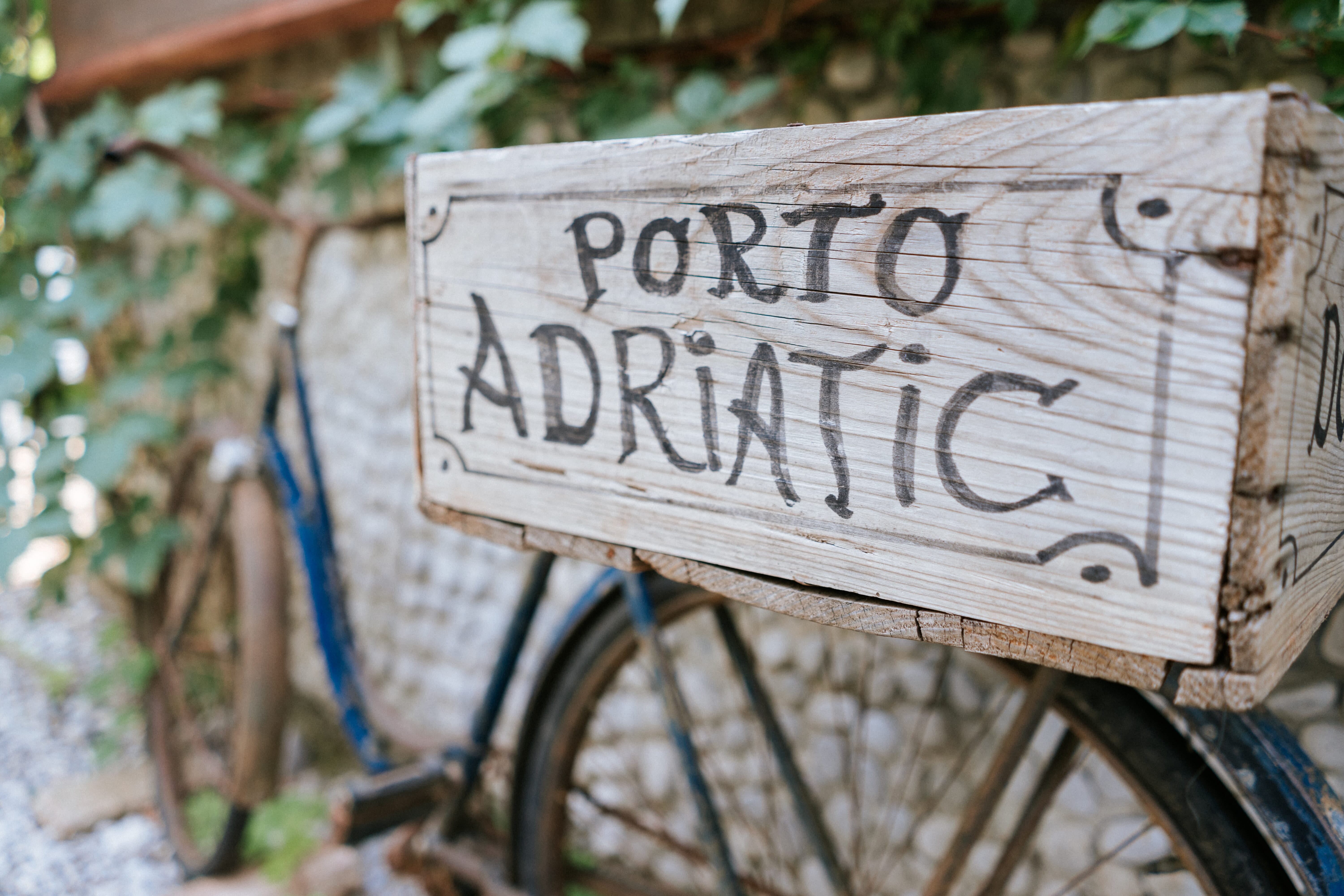 Graffiti bicycle parked bay kotor