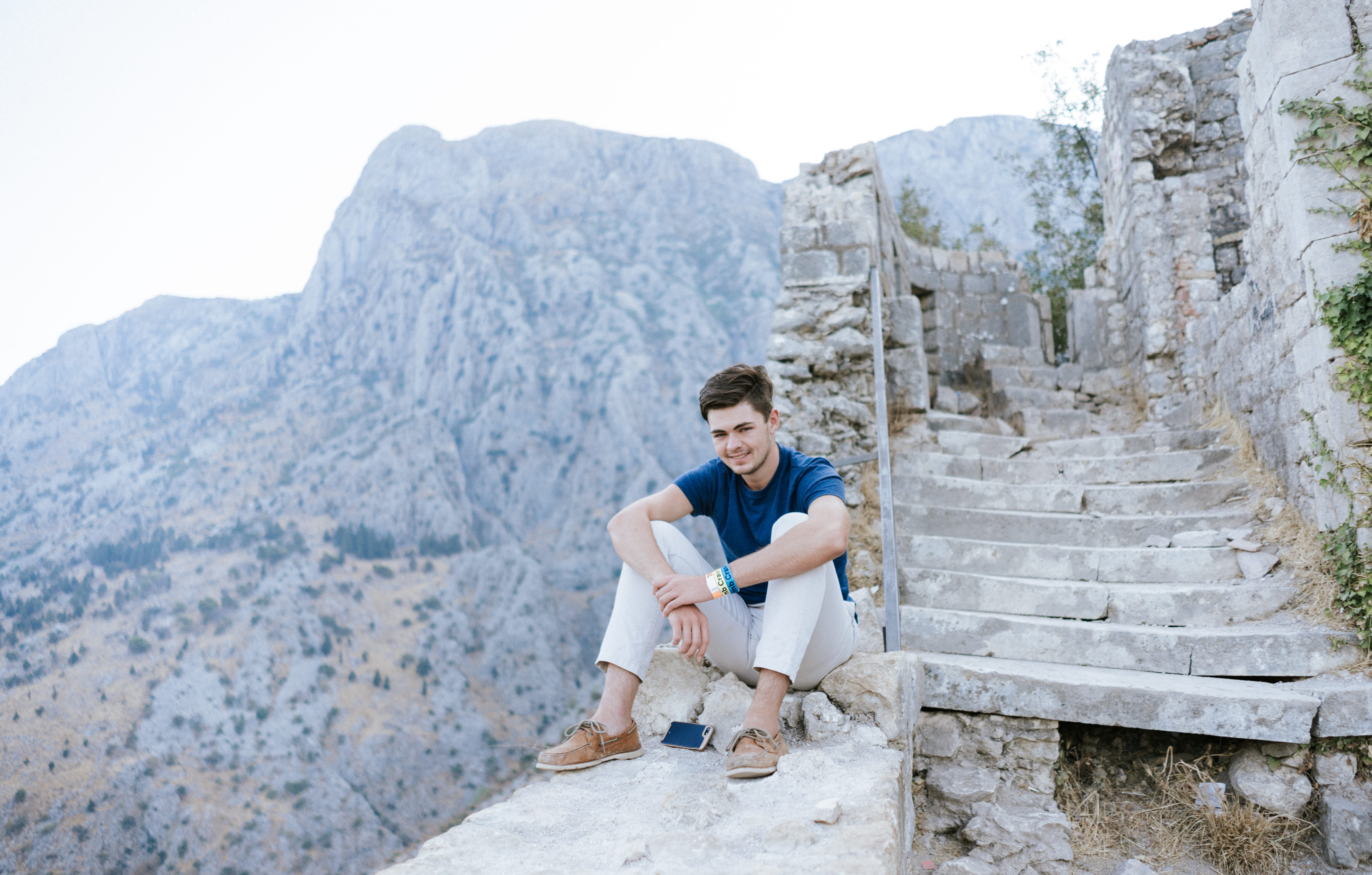 Kotor city walls sitting