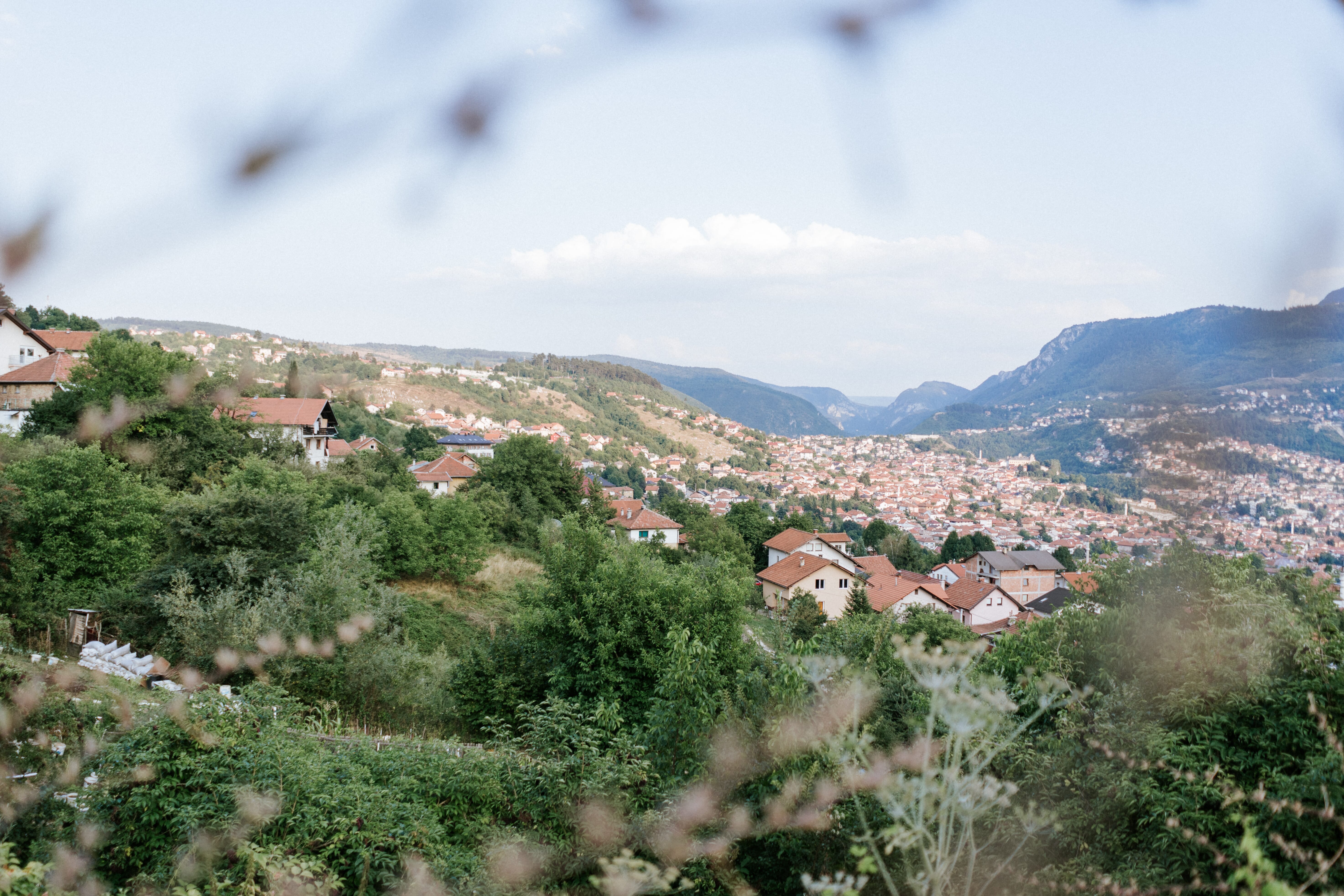 Sarajevo town view hill